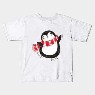 Happy Penguin Christmas Kids T-Shirt